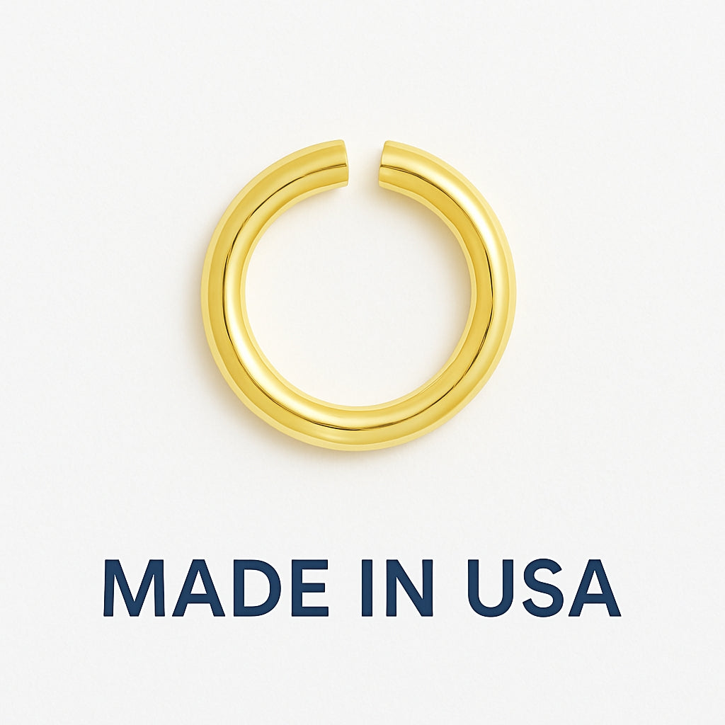 30 PCS 14K Gold Filled Jump Rings 5mm 22GA – Open Connectors for Jewelry Making | Made in USA