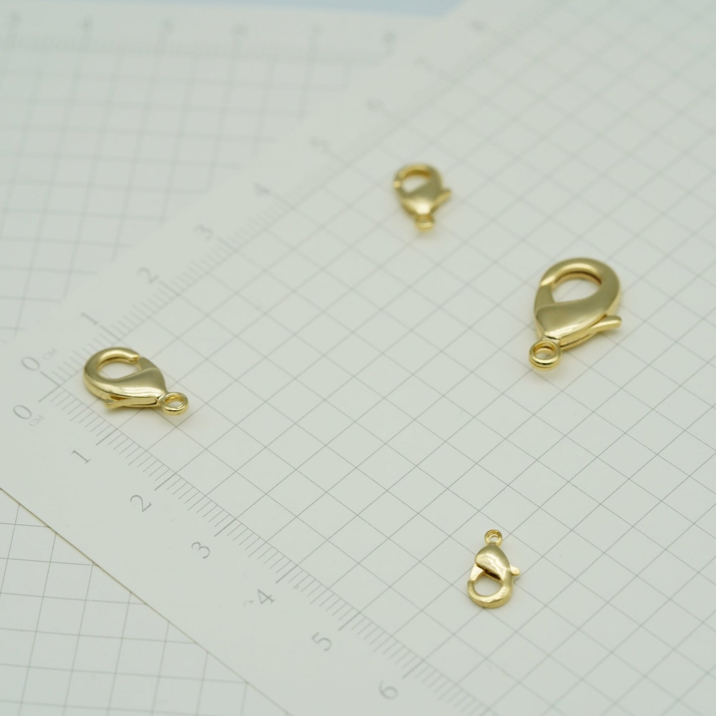 24k Gold Plated brass Trigger Clasp, Lobster Claw Clasp for jewelry making/10mm/12mm/15mm/19mm - onesika