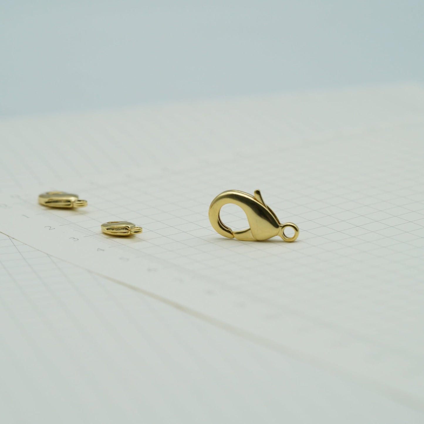 24k Gold Plated brass Trigger Clasp, Lobster Claw Clasp for jewelry making/10mm/12mm/15mm/19mm - onesika