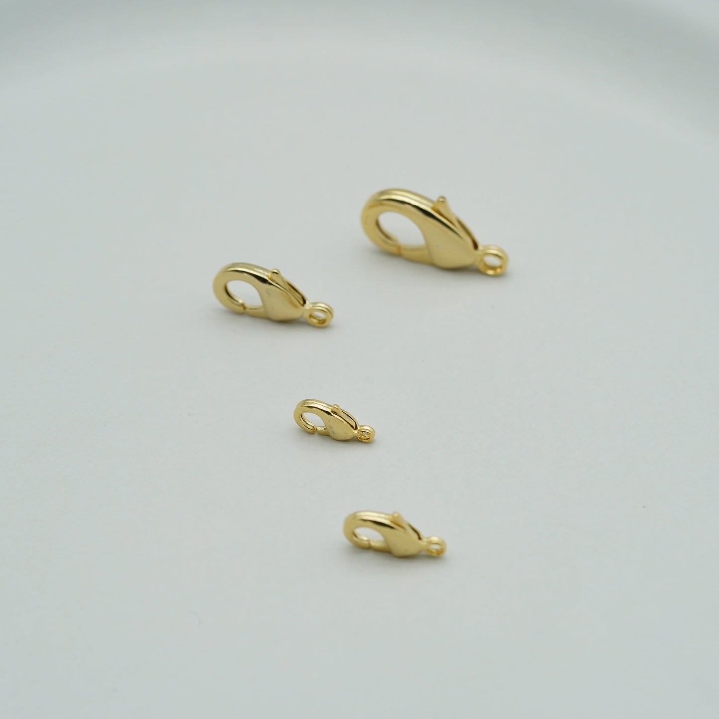 24k Gold Plated brass Trigger Clasp, Lobster Claw Clasp for jewelry making/10mm/12mm/15mm/19mm - onesika