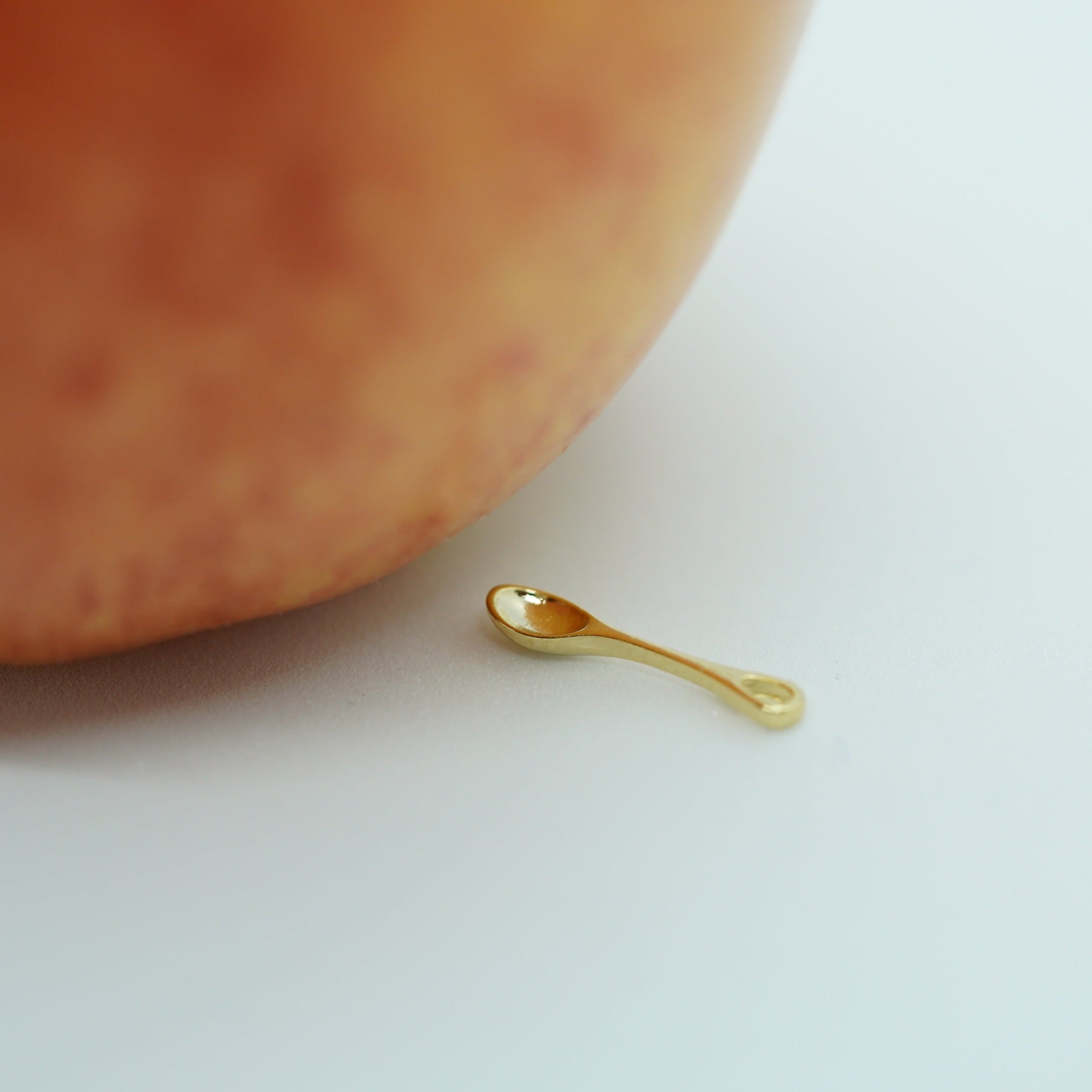 Gold Plated Fork and spoon Charms pendants, Perfect for Miniature Food Bracelet, Kitchen Necklace, Cooking Earring - onesika