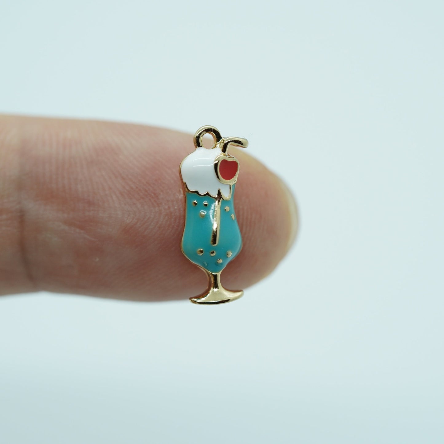 Soda Drink Charm, Tiny / Keychain / Phone Charm, Enamel Glass Drink Pendant, Fruit Punch, Summer Accessories, DIY Jewelry Making - onesika