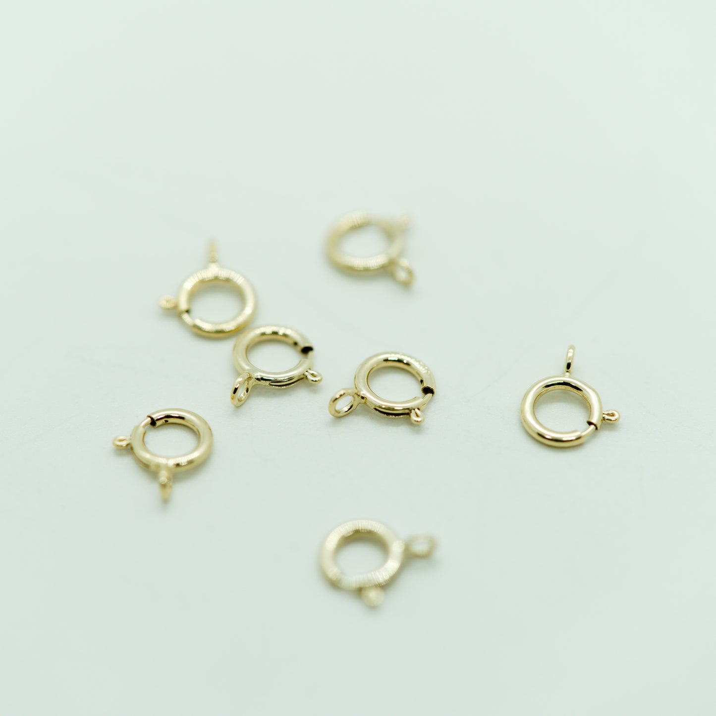 10 pcs Gold Filled Spring Ring Clasp w/Open Ring 6mm - onesika