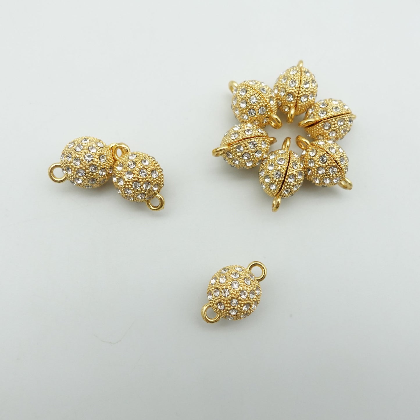 Zirconia Round magnetic clasps for jewelry making - onesika