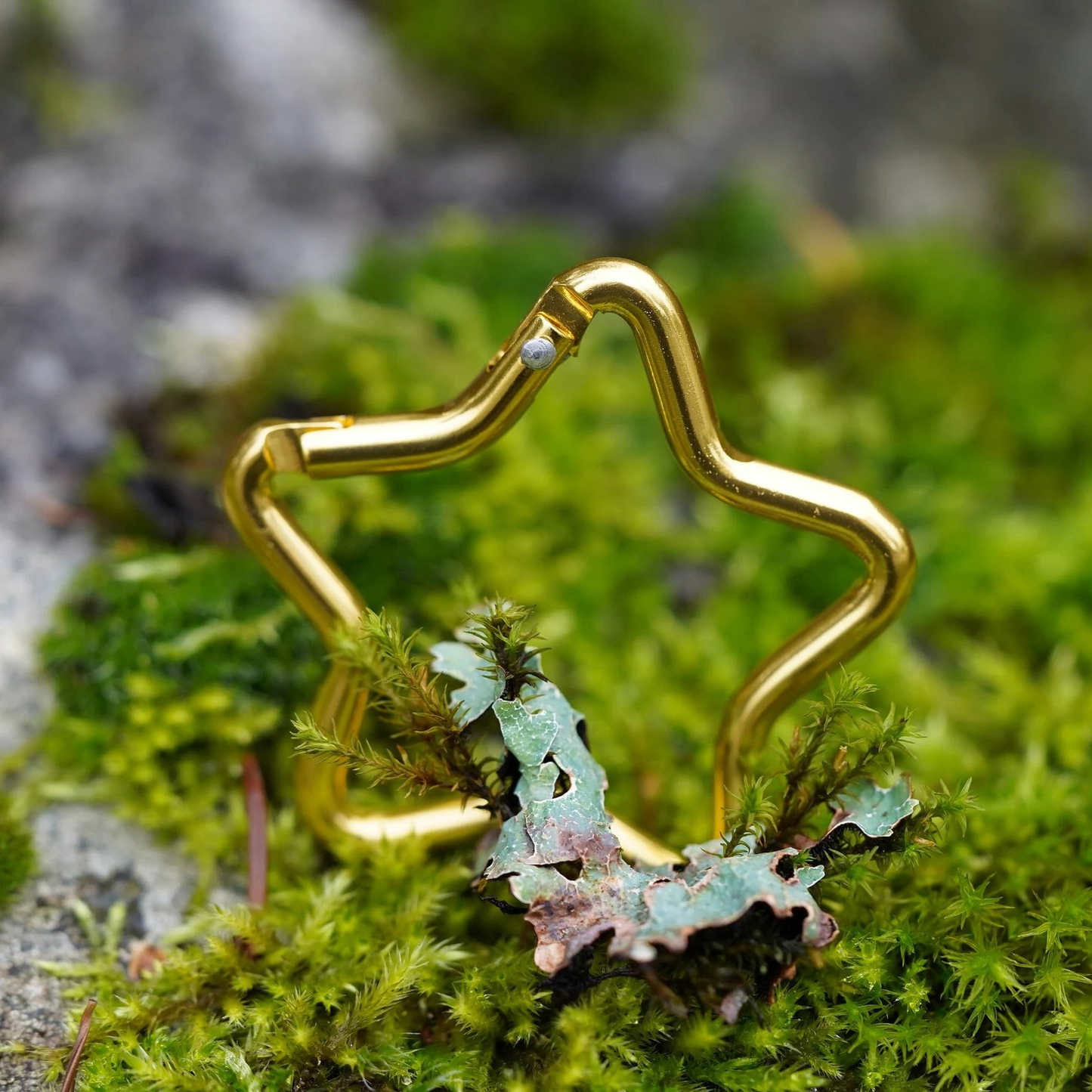 48mm Star-Shaped Alloy Carabiner Clip Clasp Spring Hook Keyring Camping Karabiner Holder - onesika
