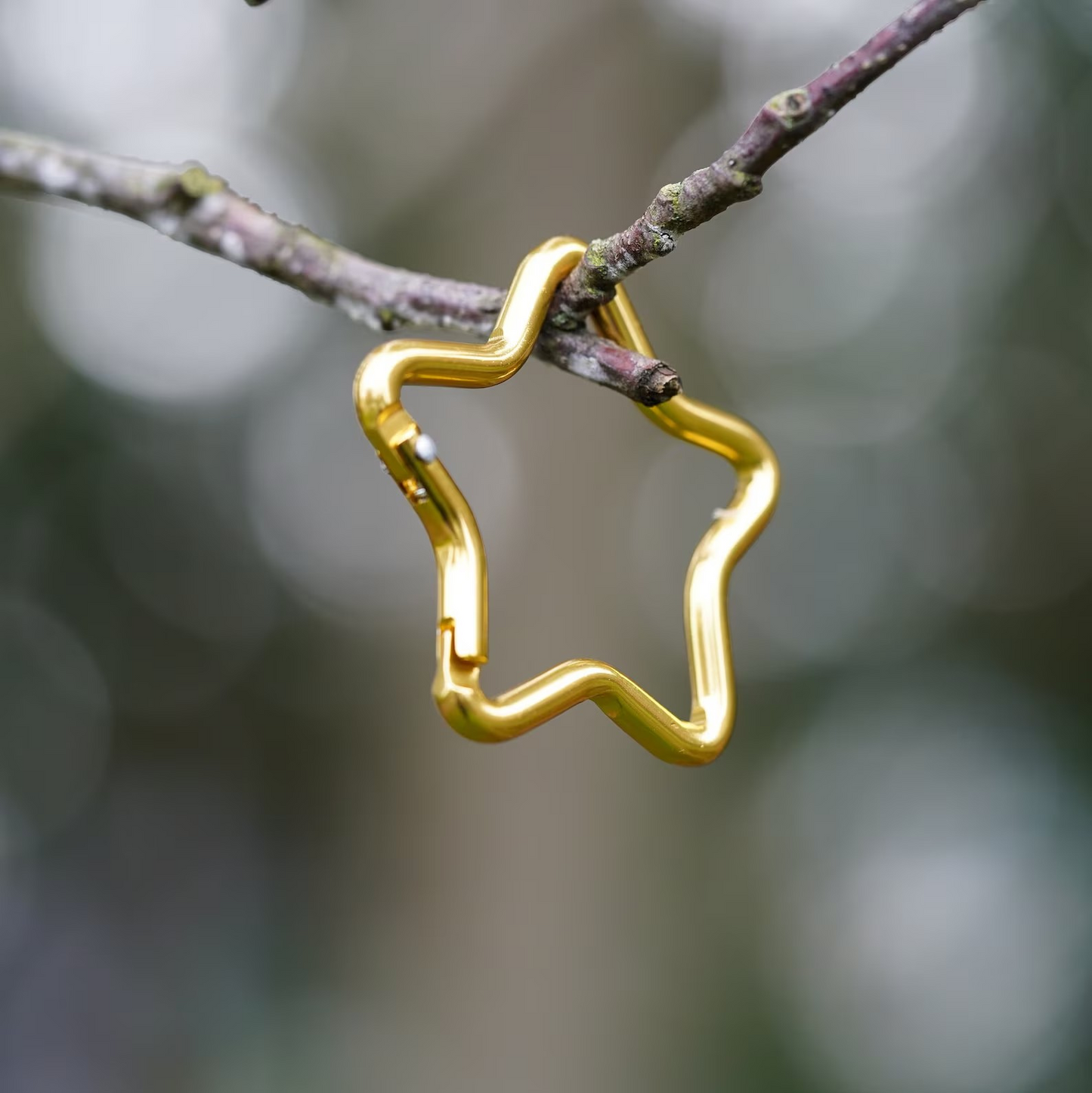 48mm Star-Shaped Alloy Carabiner Clip Clasp Spring Hook Keyring Camping Karabiner Holder - onesika