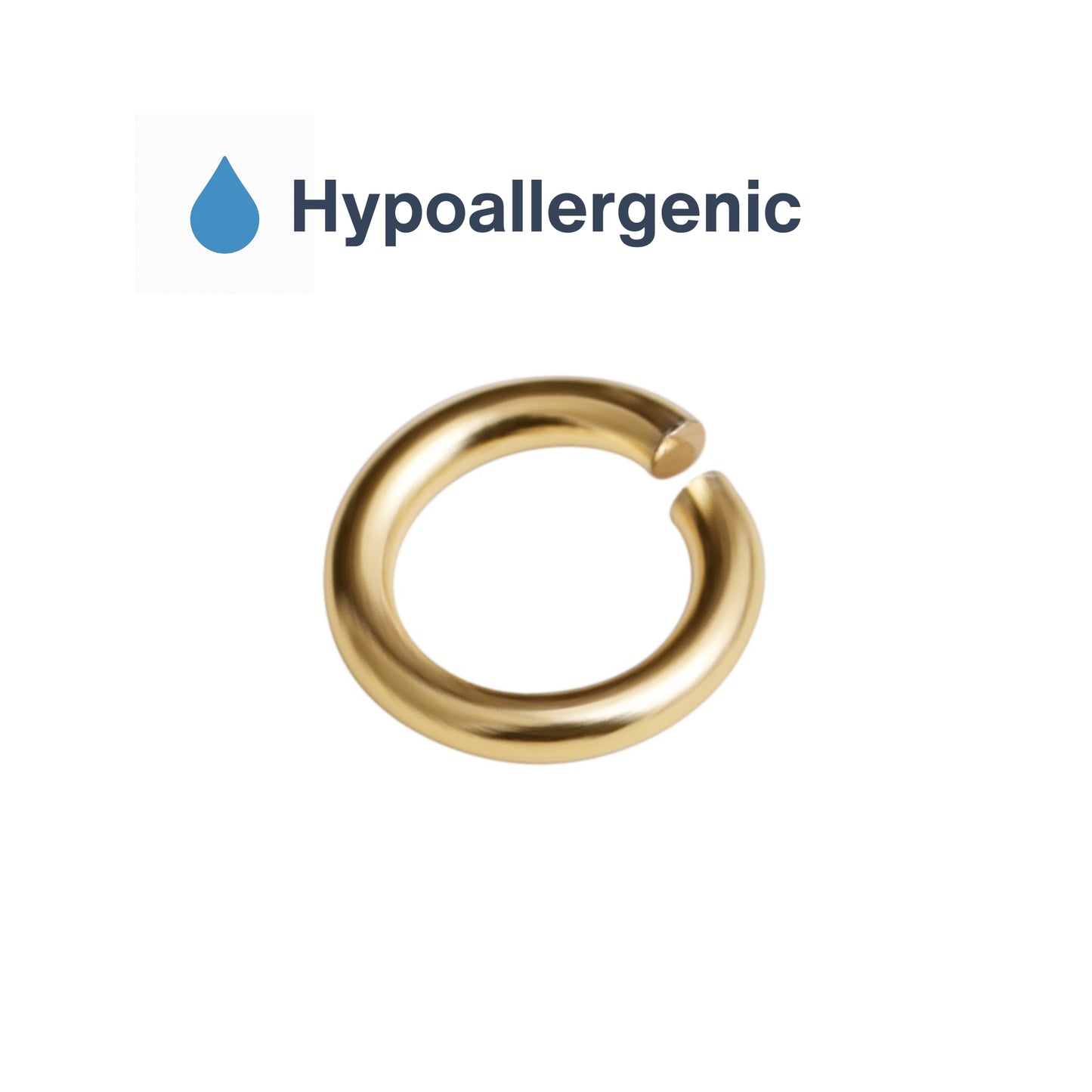 Lot de 50 anneaux ouverts en or 14 carats pour la fabrication de bijoux