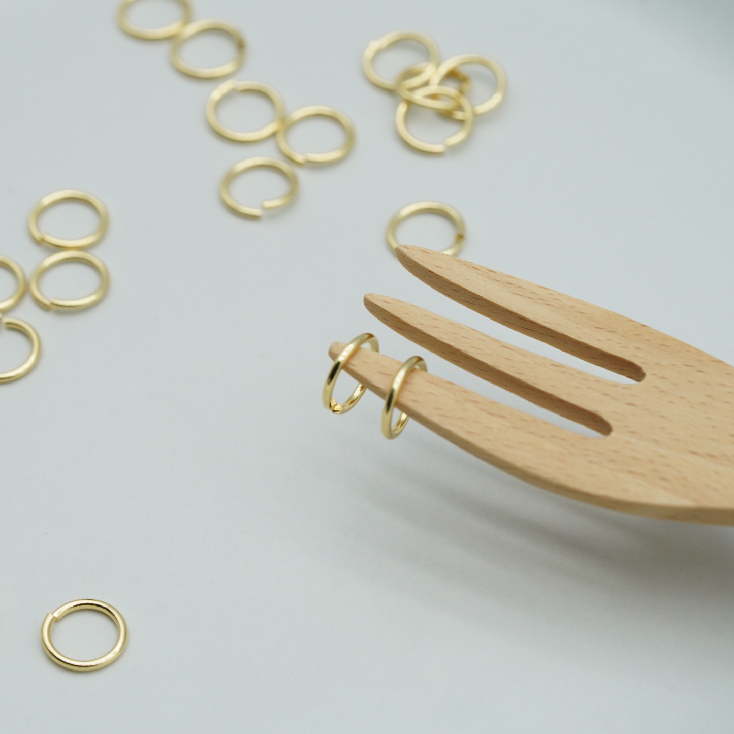 Lot de 50 anneaux ouverts en or 14 carats pour la fabrication de bijoux