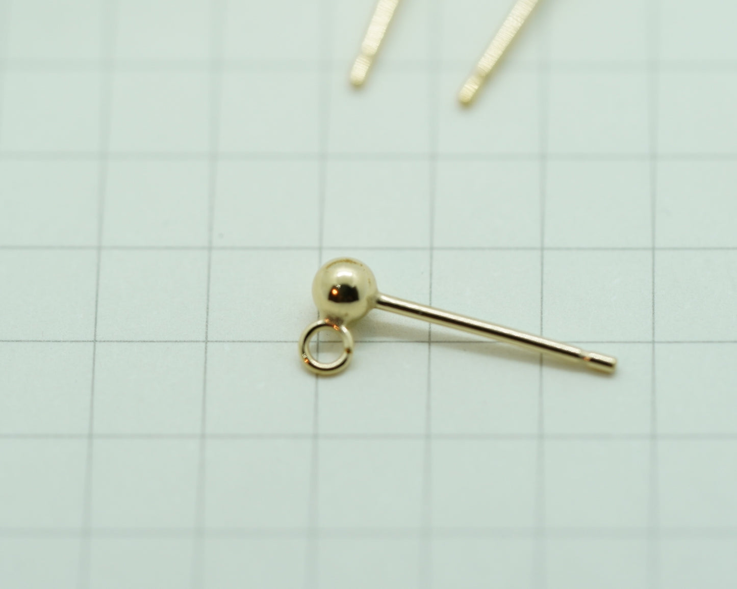 Hypoallergenic 14K Gold Filled Ball Earring with Open Ring
