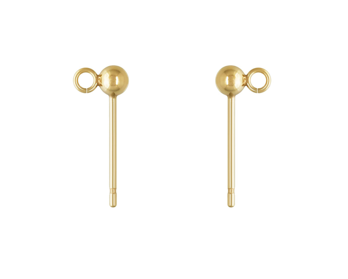 Hypoallergenic 14K Gold Filled Ball Earring with Open Ring