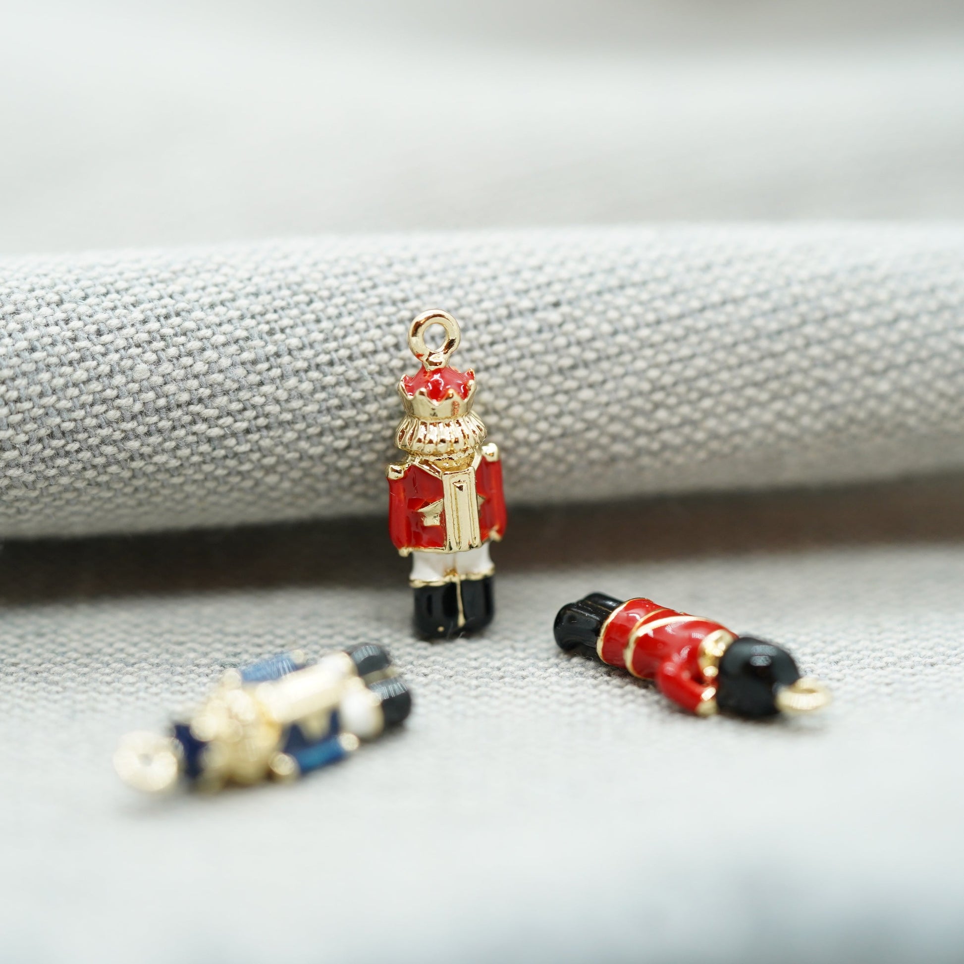 1Pcs 18K Gold Plated Nutcracker Charm, Bracelet Pendant, Nutcracker themed Charm For Jewelry Making Supplies - onesika