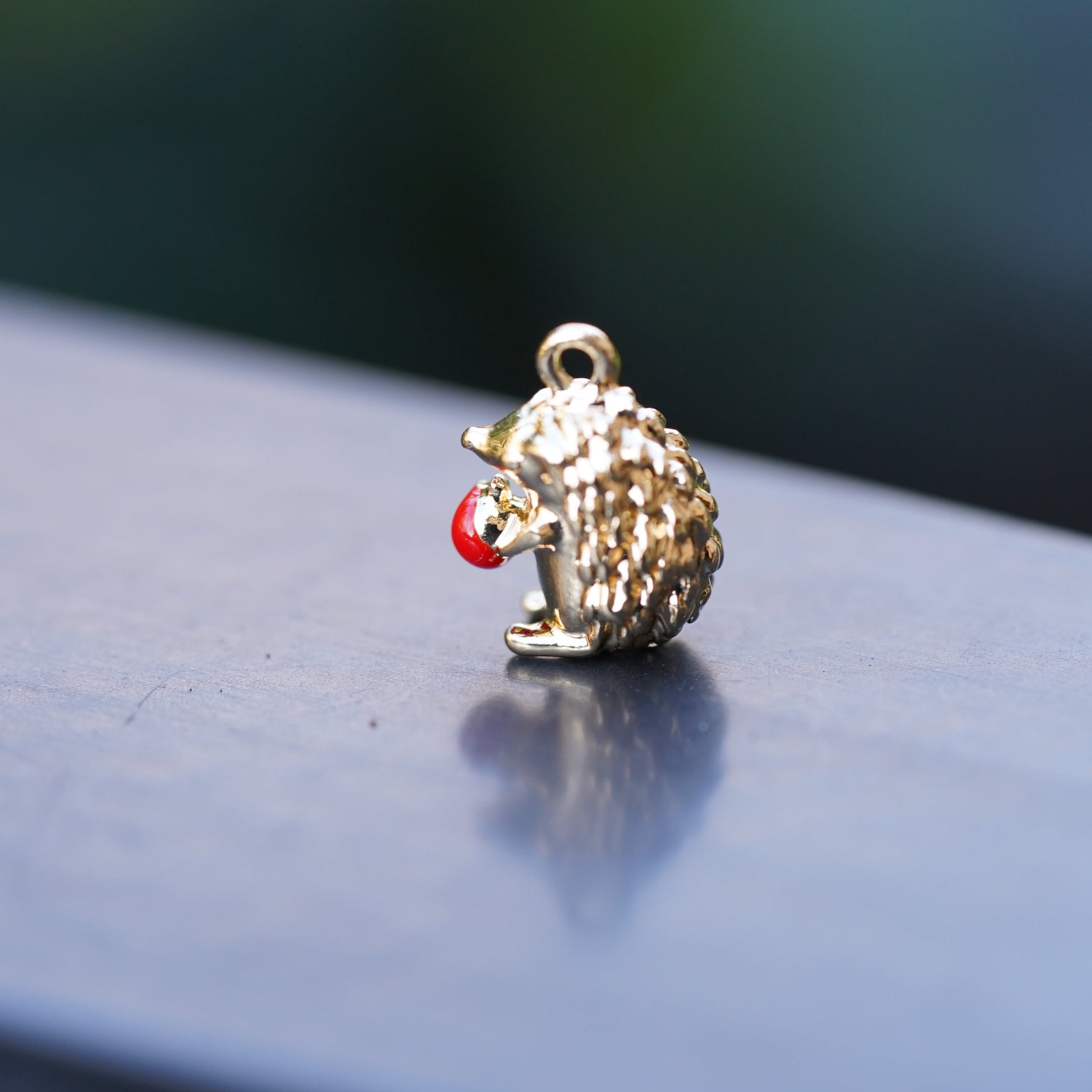 1pc Cute Hedgehog Charm for Jewelry Making Necklace Pendant Diy Supplies Bracelet Phone Craft Accessories Gold Plated - onesika