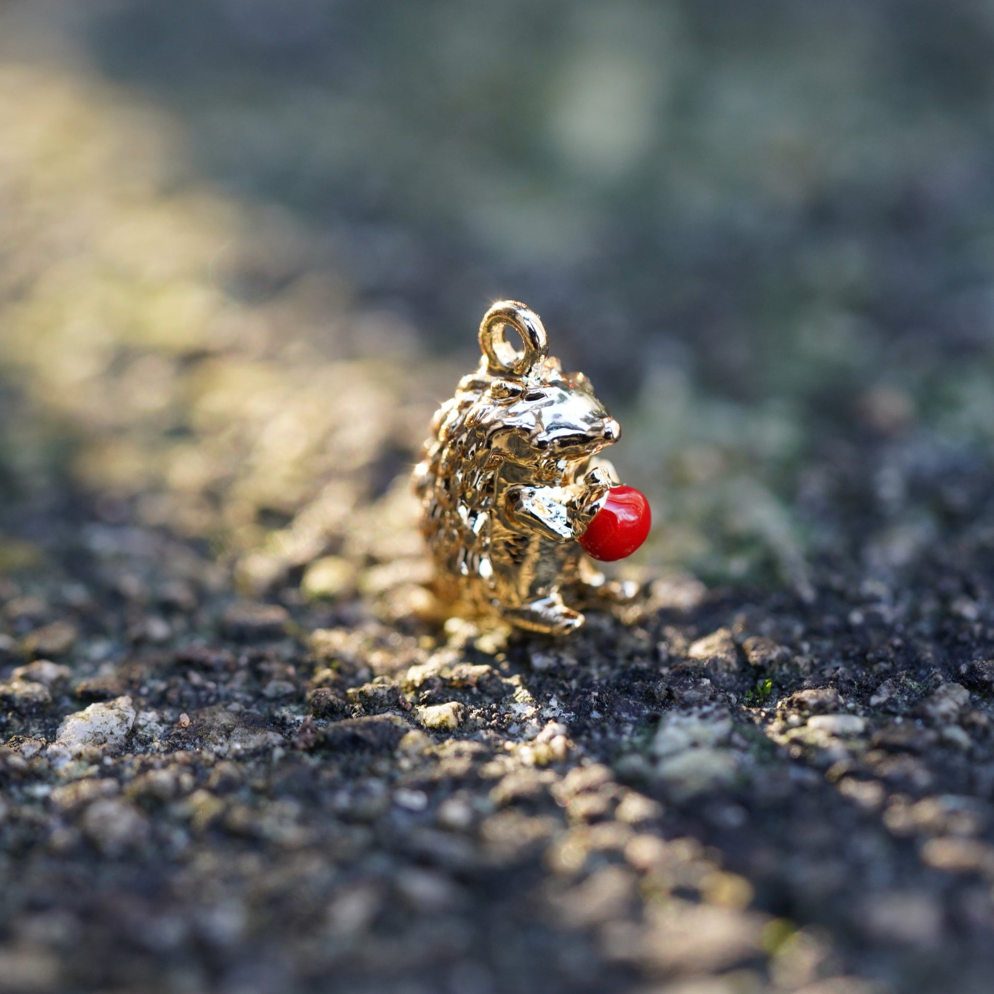 1pc Cute Hedgehog Charm for Jewelry Making Necklace Pendant Diy Supplies Bracelet Phone Craft Accessories Gold Plated - onesika