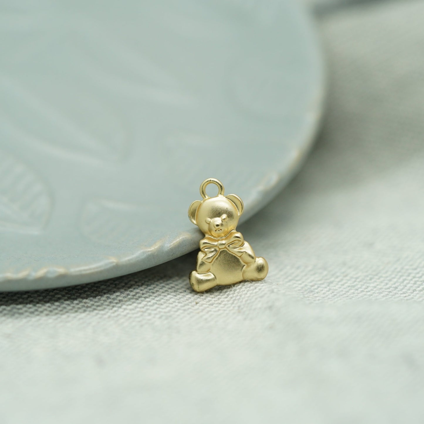 Teddy Bear Charm , Brass Charm. Teddy Bear Charm, Necklace & Bracelet, Unique charm - onesika