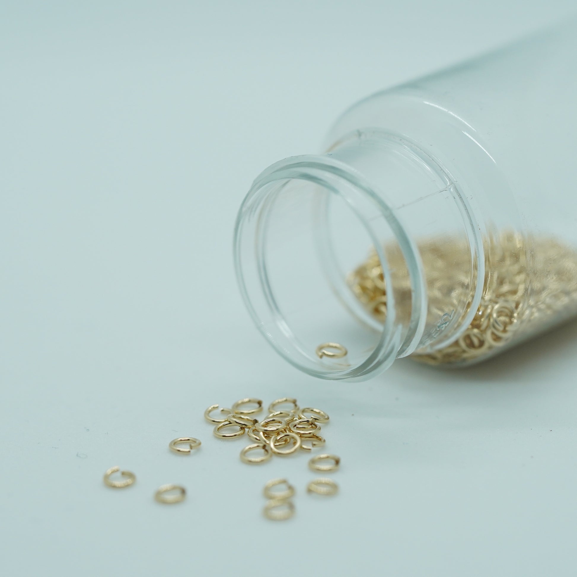 50pcs 14K Gold Filled Jump Ring, Gold Filled Open Jump Ring For Jewelry Making Supplies - onesika