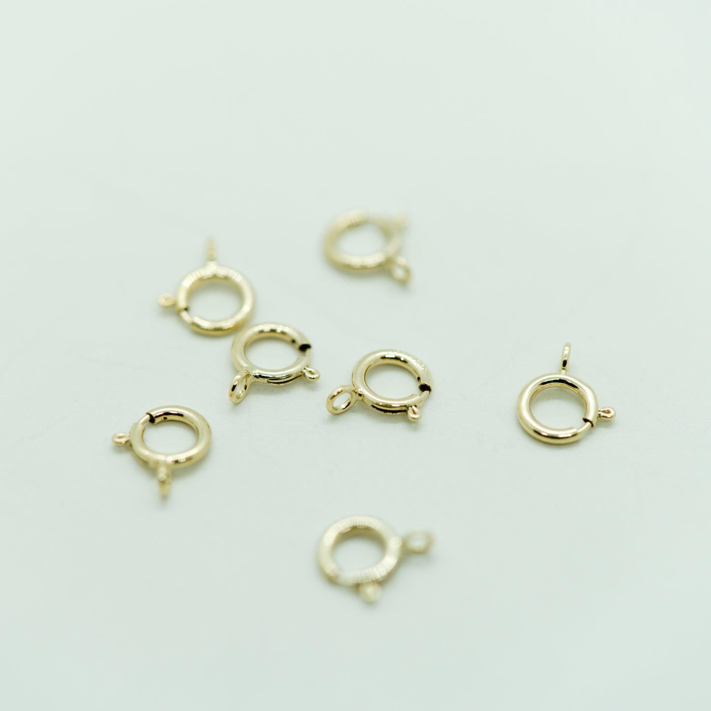 10 pcs Gold Filled Spring Ring Clasp w/Open Ring 6mm