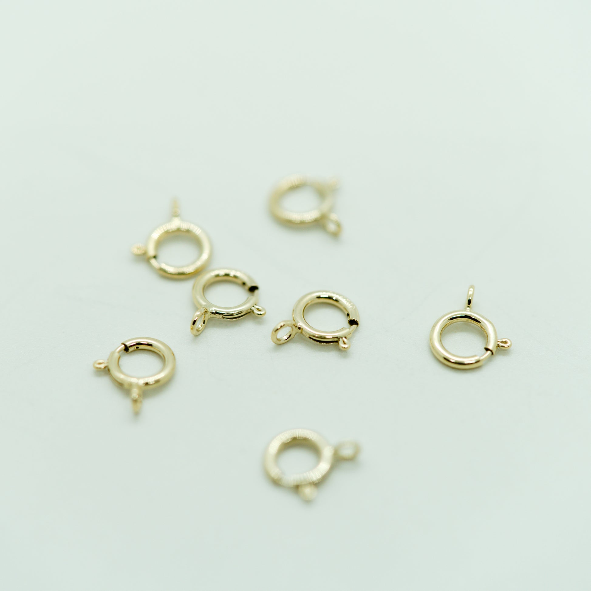 10 pcs Gold Filled Spring Ring Clasp w/Open Ring 6mm - onesika