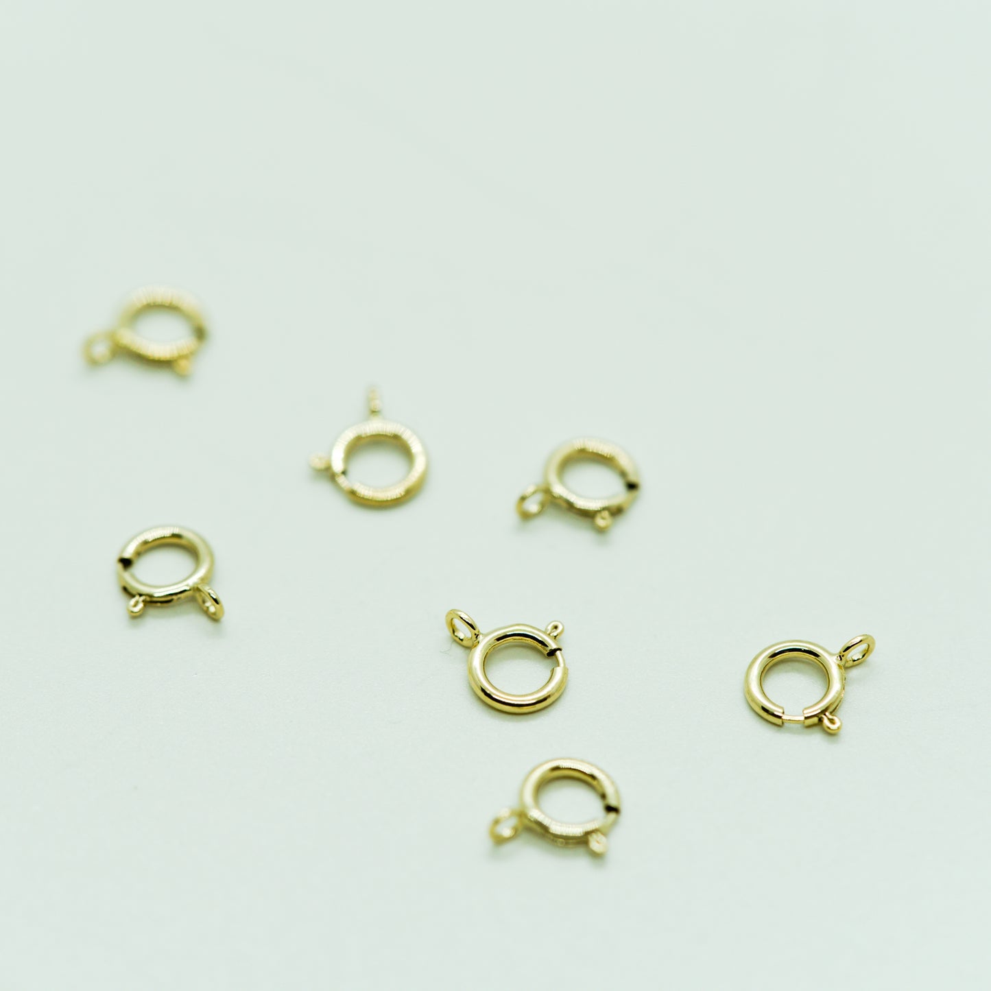 10 pcs Gold Filled Spring Ring Clasp w/Open Ring 6mm
