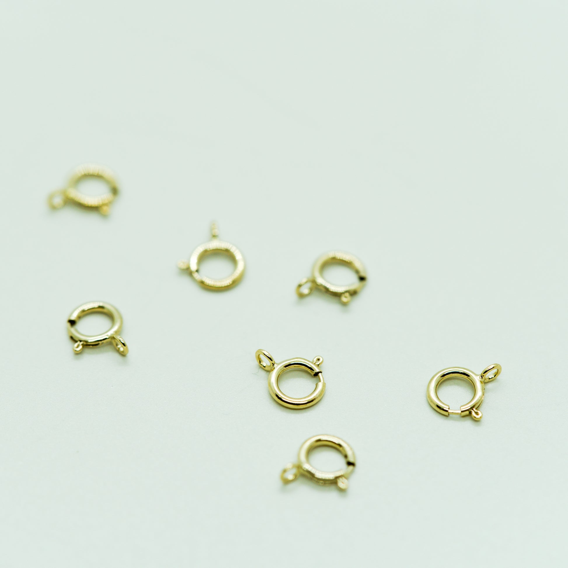 10 pcs Gold Filled Spring Ring Clasp w/Open Ring 6mm - onesika