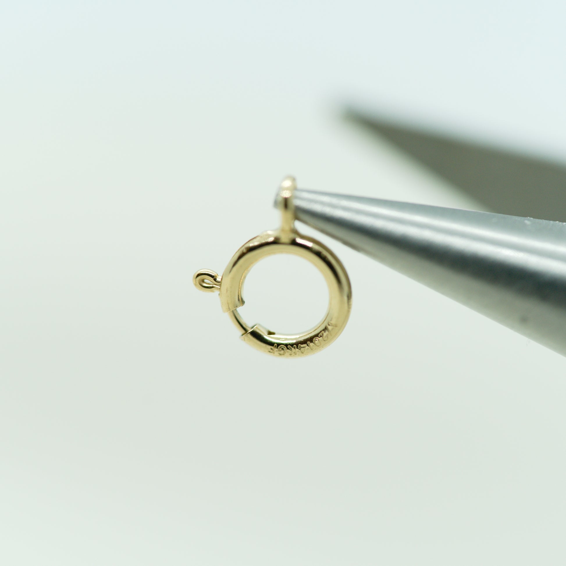 10 pcs Gold Filled Spring Ring Clasp w/Open Ring 6mm - onesika