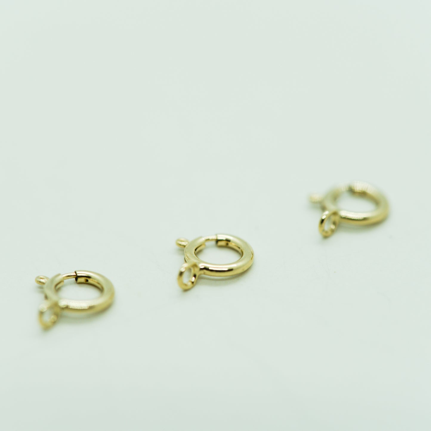 10 pcs Gold Filled Spring Ring Clasp w/Open Ring 6mm