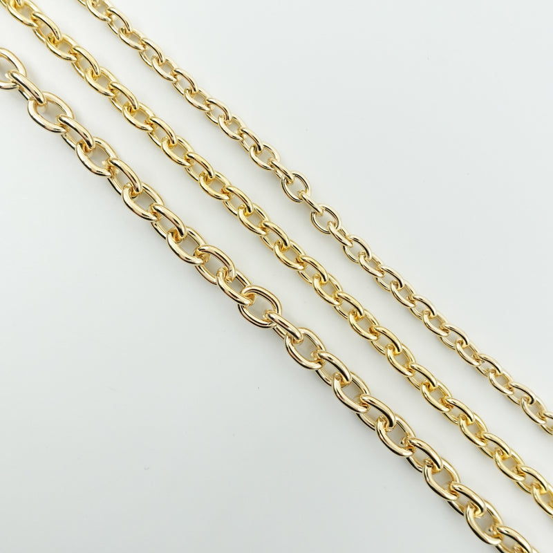 JGPT™ Gold Plated Oval Cable Chain | 4mm | 3 Ft