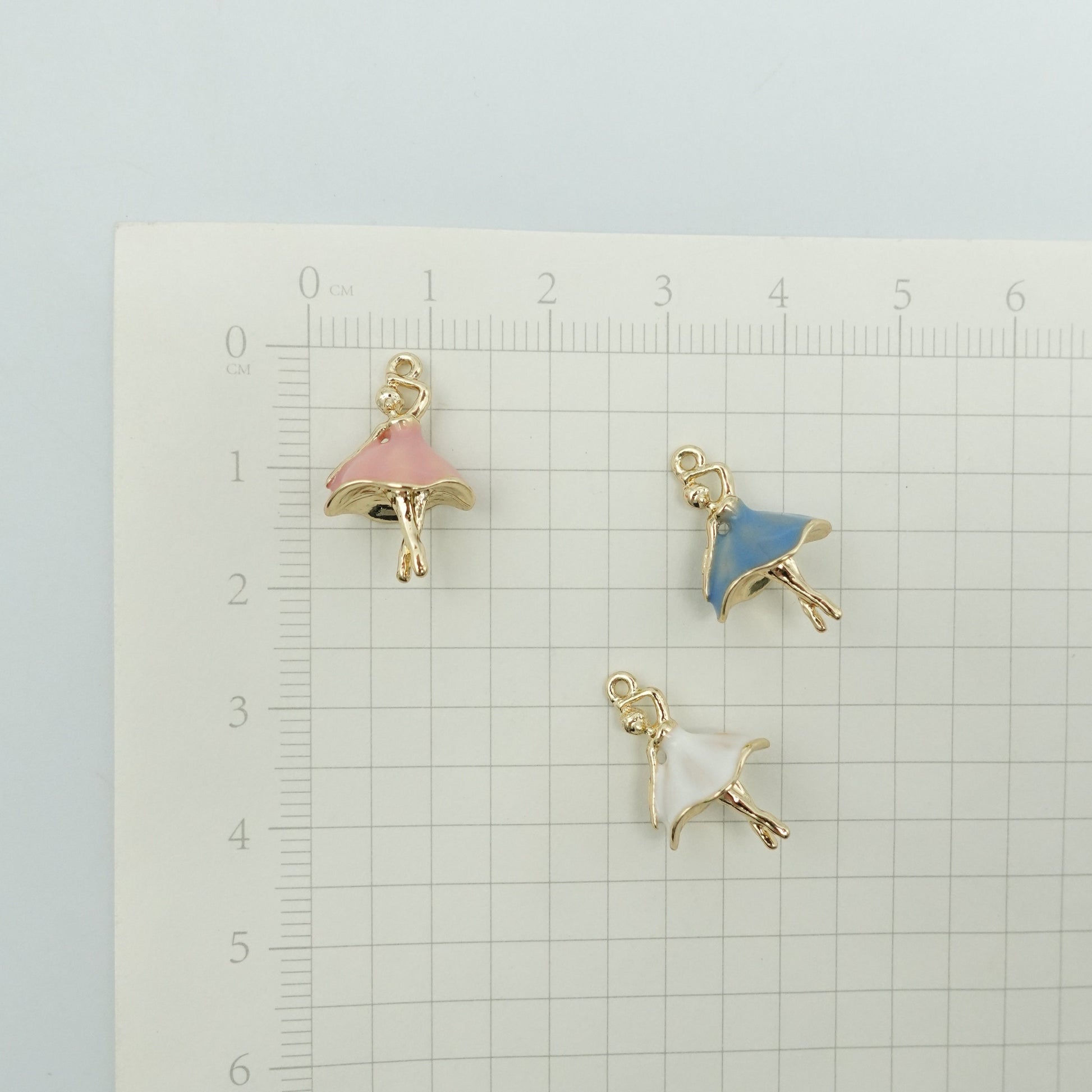 18K Gold Plated girl who dances ballet Charm, Bracelet Pendant, Nutcracker dance girl Charm For Jewelry Making Supplies - onesika