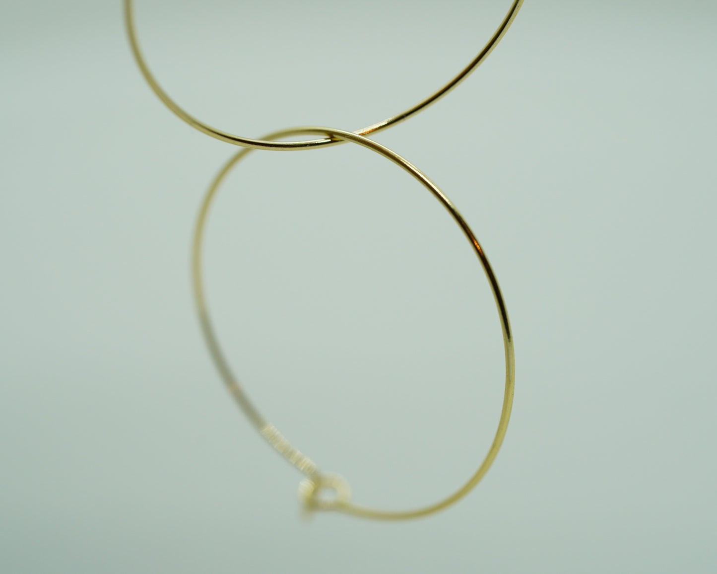 Hypoallergene, vergoldete 30-mm-Creolen-Ohrring-Komponenten – Hergestellt in Japan, 1 Paar (2 Stück) für selbstgemachten Schmuck