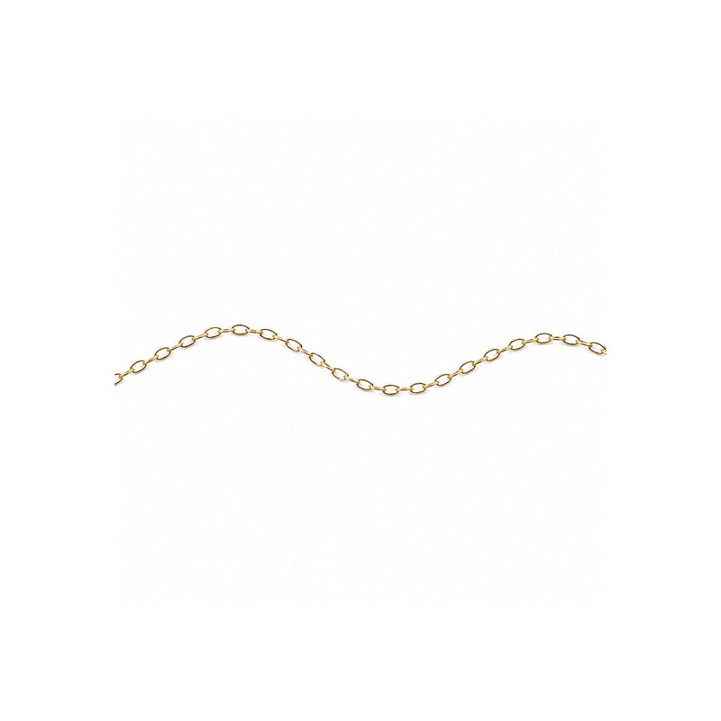 1.2mm Gold Plated Oval Cable Chain Detail