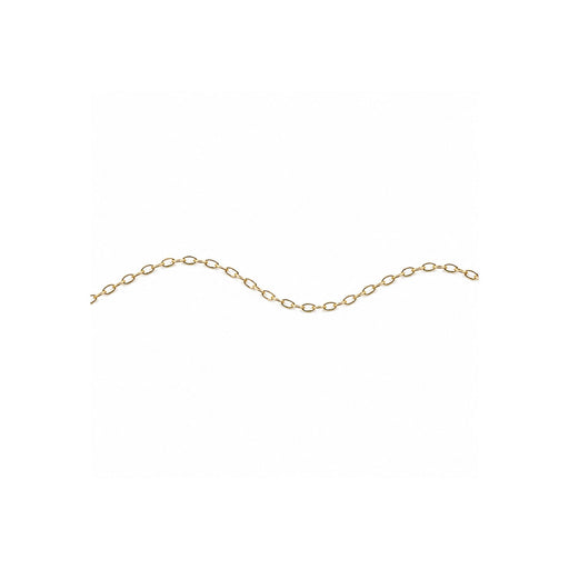 1.2mm Gold Plated Oval Cable Chain Detail