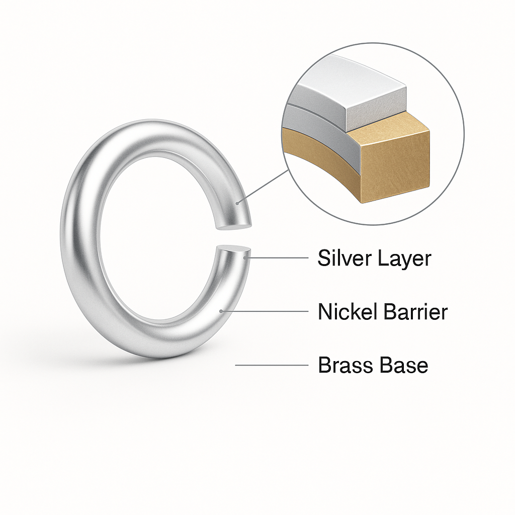 100 PCS Silver Plated Jump Rings – Open Connectors for DIY Jewelry Making | ONESIKA